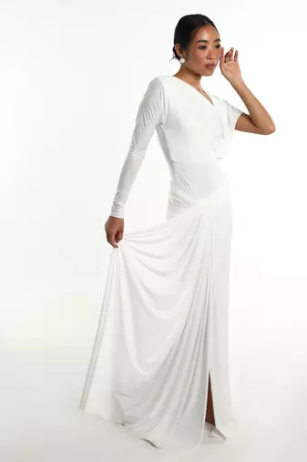 White lycra dress