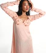 Baby pink chiffon dress
