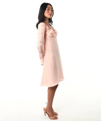 Baby pink chiffon dress 2
