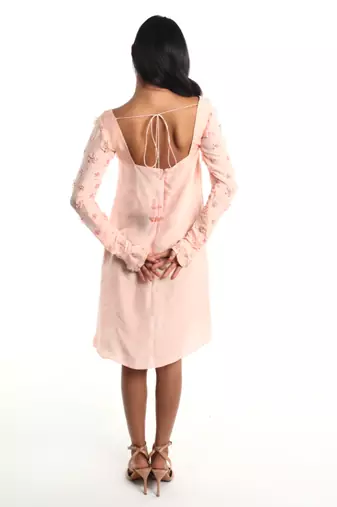 Baby pink chiffon dress