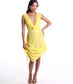 Yellow chiffon dress