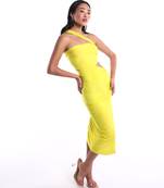 Yellow lycra dress