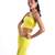 Yellow lycra dress