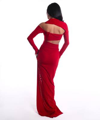 Red lycra dress 2