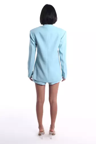 Sky-blue lycra co ord set