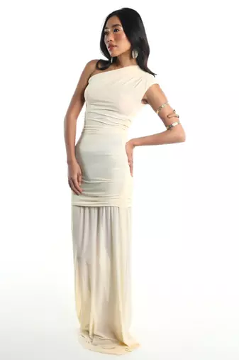 Off white net dress