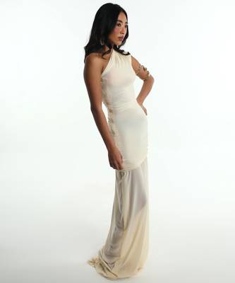 Off white net dress 4