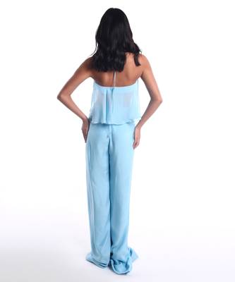 Sky blue chiffon dress 3