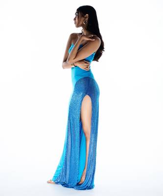 Blue lycra dress 2
