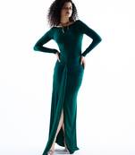 Green lycra dress