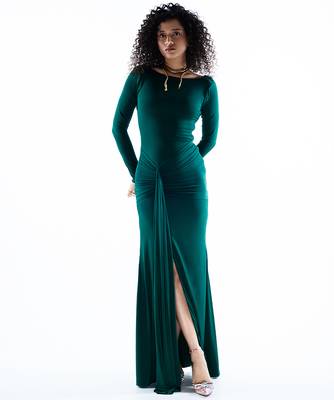 Green lycra dress 2