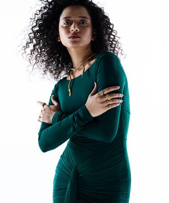 Green lycra dress 5