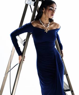 Blue lycra dress 2