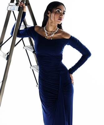 Blue lycra dress 3