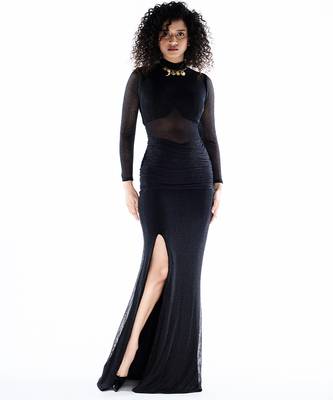Black net dress 1