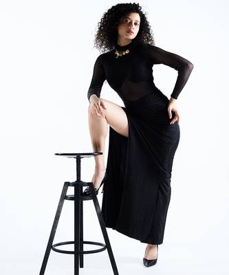 Black net dress 4