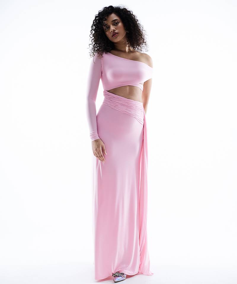 Baby pink lycra dress