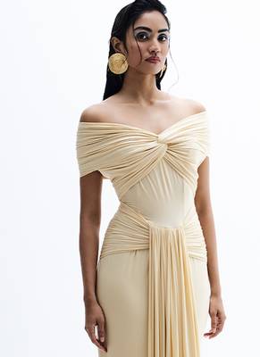 Beige lycra dress 1