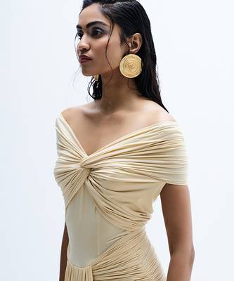 Beige lycra dress 3
