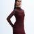 Maroon net dress