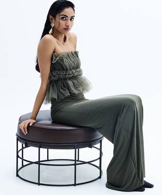 Grey crepe dress 2