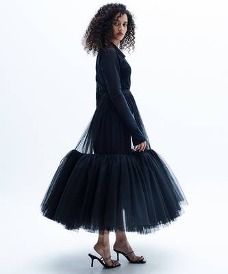 Black net skirt set 1