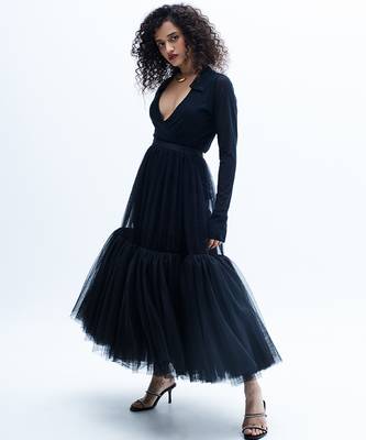 Black net skirt set 2