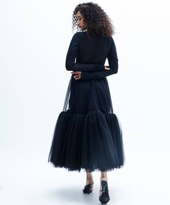 Black net skirt set 3