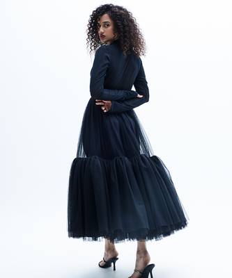 Black net skirt set 4