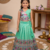 green paithani pattu pavadai for girls ethnic wear