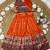 orange paithani pattu pavadai for girls ethnic wear