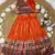 orange paithani pattu pavadai for girls ethnic wear