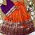 orange paithani pattu pavadai for girls ethnic wear