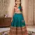 teal paithani pattu pavadai for girls ethnic wear