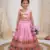 pink paithani pattu pavadai for girls ethnic wear