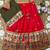 red paithani pattu pavadai for girls ethnic wear