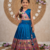 royalblue paithani pattu pavadai for girls ethnic wear