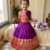 violet paithani pattu pavadai for girls ethnic wear