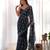 Navy Blue Color Embroidered Simmar Saree
