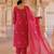 Pink embroidered silk kurta set