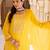 Yellow embroidered silk sharara set