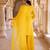 Yellow embroidered silk sharara set