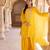 Yellow embroidered silk sharara set