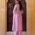 Pink embroidered silk kurta set