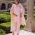 Pink embroidered silk kurta set