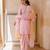 Pink embroidered silk kurta set