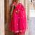 Pink embroidered taffeta Anarkali