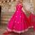 Pink embroidered taffeta Anarkali