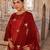 Maroon embroidered silk Kurta Set