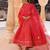 Pink plain raw silk anarkali